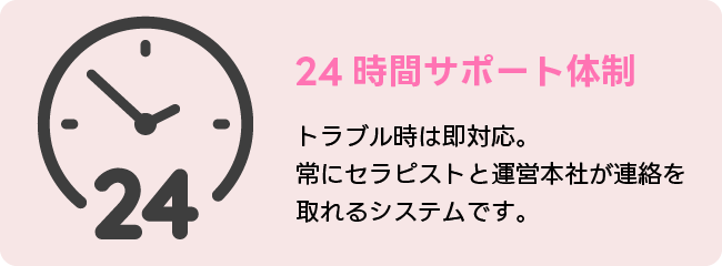 24時間サポート体制